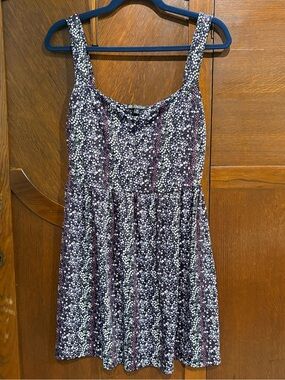 BeBop Purple Floral Sleeveless Tank Dress